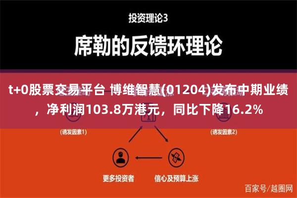 t+0股票交易平台 博维智慧(01204)发布中期业绩，净利润103.8万港元，同比下降16.2%