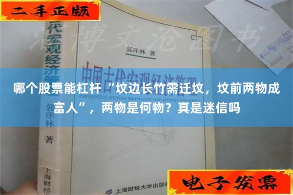 哪个股票能杠杆 “坟边长竹需迁坟，坟前两物成富人”，两物是何物？真是迷信吗