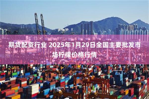 期货配资行业 2025年1月29日全国主要批发市场柠檬价格行情